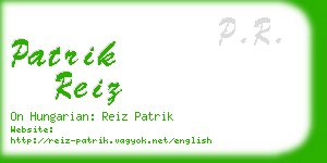 patrik reiz business card